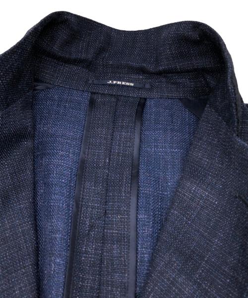 J.PRESS（ジェイプレス）J.PRESS (ジェイプレス) フレーキーシルクリネン ジャケット ネイビー サイズ:Lの古着・服飾アイテム