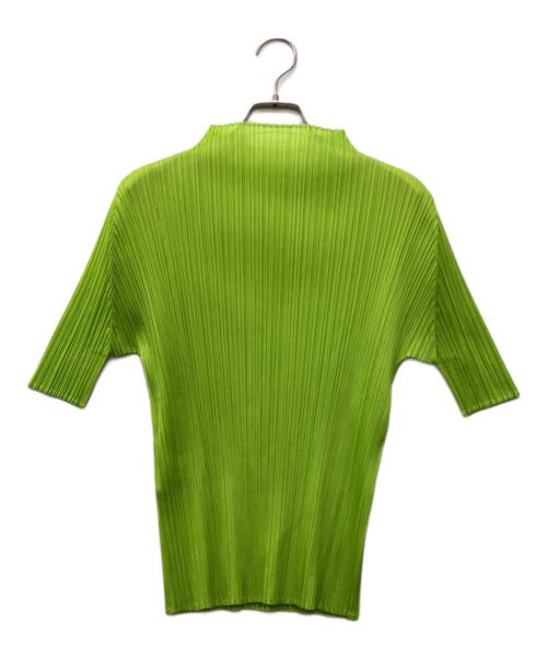 PLEATS PLEASE（プリーツプリーズ）PLEATS PLEASE (プリーツプリーズ) プリーツカットソー 黄緑 サイズ:下記参照の古着・服飾アイテム