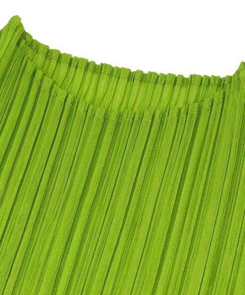 PLEATS PLEASE（プリーツプリーズ）PLEATS PLEASE (プリーツプリーズ) プリーツカットソー 黄緑 サイズ:下記参照の古着・服飾アイテム