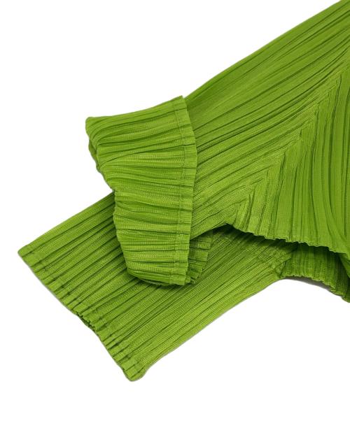 PLEATS PLEASE（プリーツプリーズ）PLEATS PLEASE (プリーツプリーズ) プリーツカットソー 黄緑 サイズ:下記参照の古着・服飾アイテム