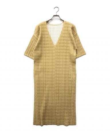 PLEATS PLEASE ゴールド星モチーフ フードワンピース サイズ3 中古・古着通販】PLEATS PLEASE (プリーツプリーズ) プリーツ
