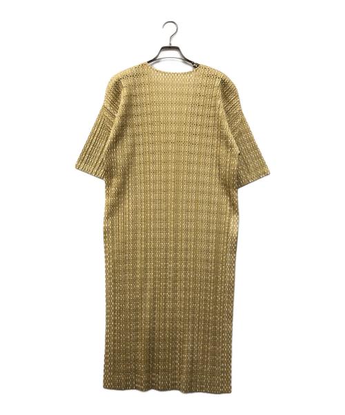 PLEATS PLEASE（プリーツプリーズ）PLEATS PLEASE (プリーツプリーズ) プリーツワンピース ベージュ サイズ:3の古着・服飾アイテム