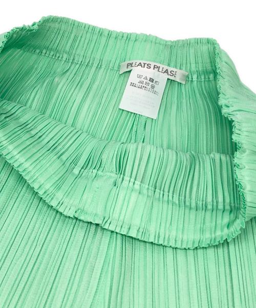 PLEATS PLEASE（プリーツプリーズ）PLEATS PLEASE (プリーツプリーズ) プリーツパンツ 黄緑 サイズ:3の古着・服飾アイテム