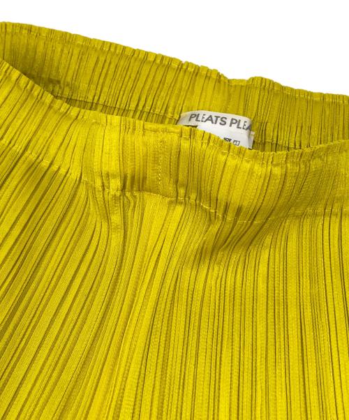 PLEATS PLEASE（プリーツプリーズ）PLEATS PLEASE (プリーツプリーズ) プリーツパンツ イエロー サイズ:4の古着・服飾アイテム
