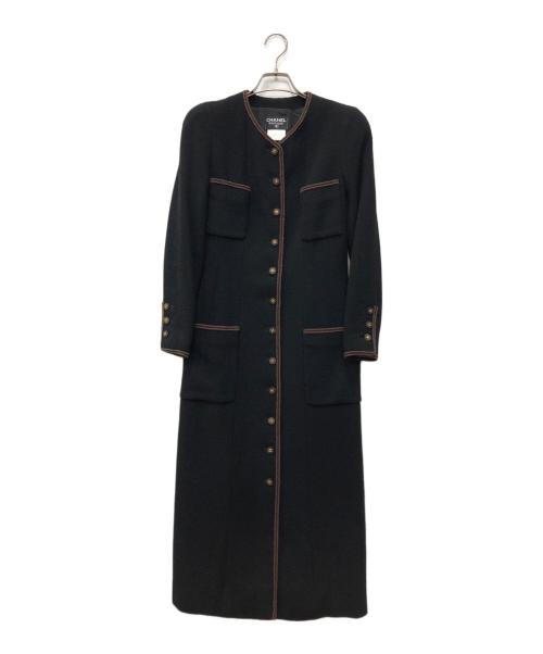 CHANEL（シャネル）CHANEL (シャネル) ココマークボタンロングコート ブラック サイズ:38の古着・服飾アイテム