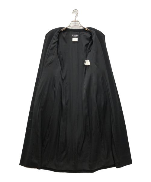 CHANEL（シャネル）CHANEL (シャネル) ココマークボタンロングコート ブラック サイズ:38の古着・服飾アイテム
