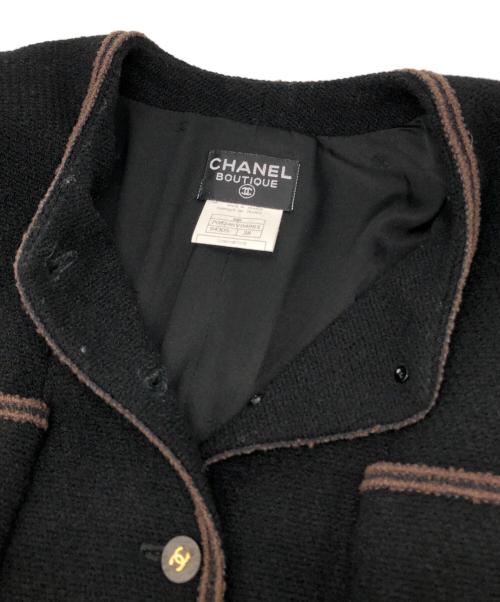 CHANEL（シャネル）CHANEL (シャネル) ココマークボタンロングコート ブラック サイズ:38の古着・服飾アイテム