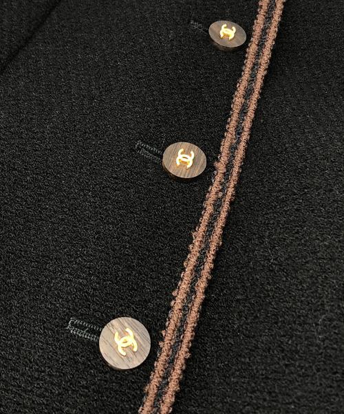 CHANEL（シャネル）CHANEL (シャネル) ココマークボタンロングコート ブラック サイズ:38の古着・服飾アイテム