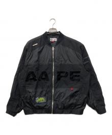 Aape BY A BATHING APE（エーエイプ バイ アベイシングエイプ）の古着「ライトウェイトジャケット」｜ブラック
