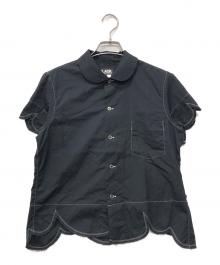 BLACK COMME des GARCONS（ブラックコムデギャルソン）の古着「半袖ラウンドカラーシャツ」｜ブラック