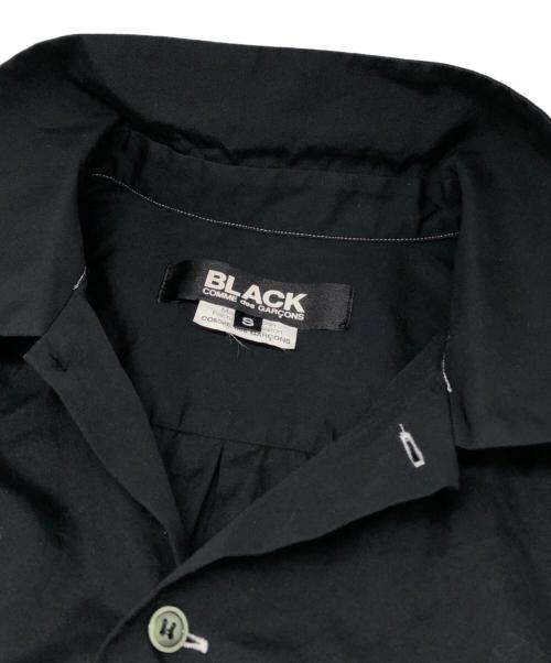 BLACK COMME des GARCONS（ブラックコムデギャルソン）BLACK COMME des GARCONS (ブラックコムデギャルソン) 半袖ラウンドカラーシャツ ブラック サイズ:Sの古着・服飾アイテム