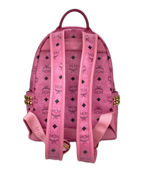 MCM（エムシーエム）MCM (エムシーエム) モノグラム スタッズバックパック ピンク サイズ:下記参照の古着・服飾アイテム