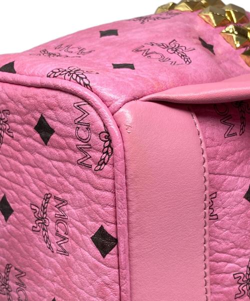 MCM（エムシーエム）MCM (エムシーエム) モノグラム スタッズバックパック ピンク サイズ:下記参照の古着・服飾アイテム
