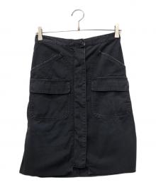 MM6 Maison Margiela（エムエムシックスメゾンマルジェラ）の古着「ジップアップミリタリースカート」｜ブラック