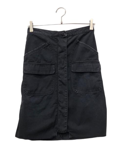MM6 Maison Margiela（エムエムシックスメゾンマルジェラ）MM6 Maison Margiela (エムエムシックスメゾンマルジェラ) ジップアップミリタリースカート ブラック サイズ:38の古着・服飾アイテム