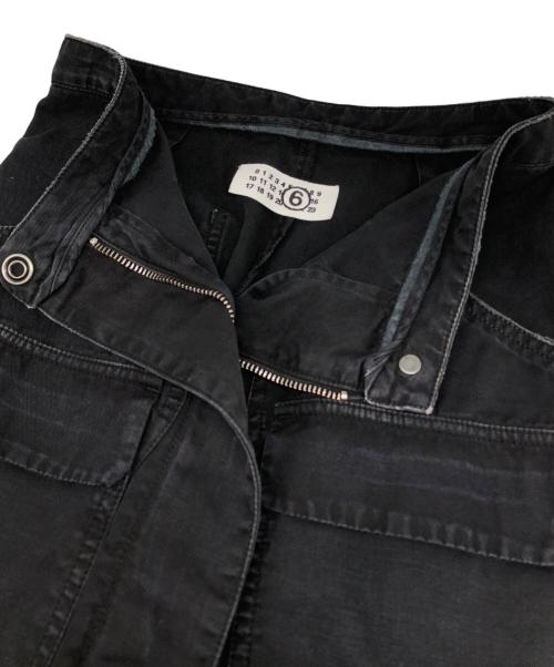 MM6 Maison Margiela（エムエムシックスメゾンマルジェラ）MM6 Maison Margiela (エムエムシックスメゾンマルジェラ) ジップアップミリタリースカート ブラック サイズ:38の古着・服飾アイテム