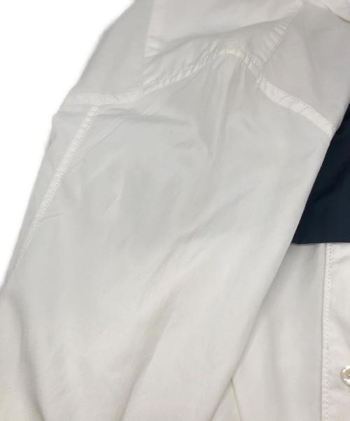 GANRYU（ガンリュウ）GANRYU (ガンリュウ) 切替シャツ ホワイト×ネイビー サイズ:Sの古着・服飾アイテム