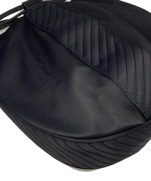 Yves Saint Laurent（イヴサンローラン）Yves Saint Laurent (イヴサンローラン) バイアスステッチ巾着ショルダーバッグ ブラック サイズ:下記参照の古着・服飾アイテム