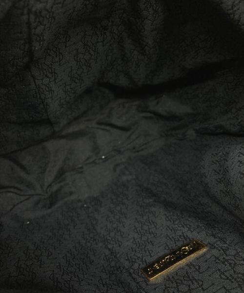 Yves Saint Laurent（イヴサンローラン）Yves Saint Laurent (イヴサンローラン) バイアスステッチ巾着ショルダーバッグ ブラック サイズ:下記参照の古着・服飾アイテム