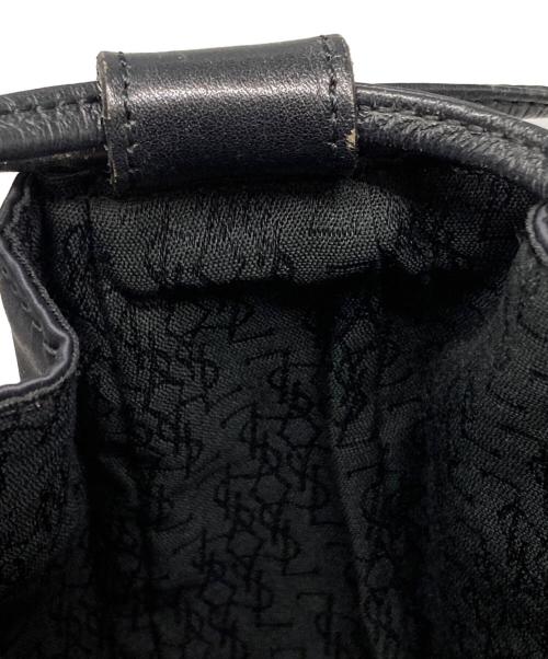 Yves Saint Laurent（イヴサンローラン）Yves Saint Laurent (イヴサンローラン) バイアスステッチ巾着ショルダーバッグ ブラック サイズ:下記参照の古着・服飾アイテム