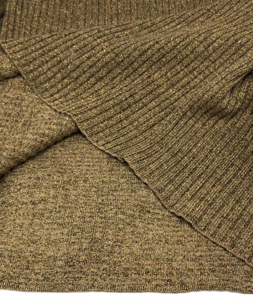 CHANEL（シャネル）CHANEL (シャネル) ココマークラメニットワンピース ゴールド サイズ:34の古着・服飾アイテム