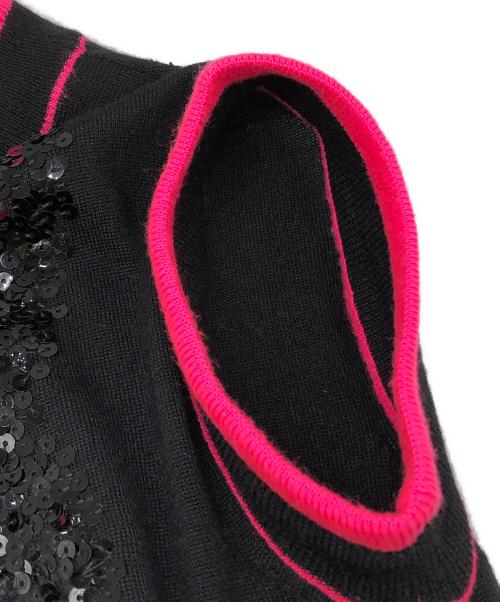 CHANEL（シャネル）CHANEL (シャネル) ココマークカシミヤノースリーブニットワンピース ブラック サイズ:34の古着・服飾アイテム