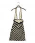 CHANEL (シャネル) カメリアプリントホルターネックワンピース ベージュ×ブラック サイズ:36：50000円