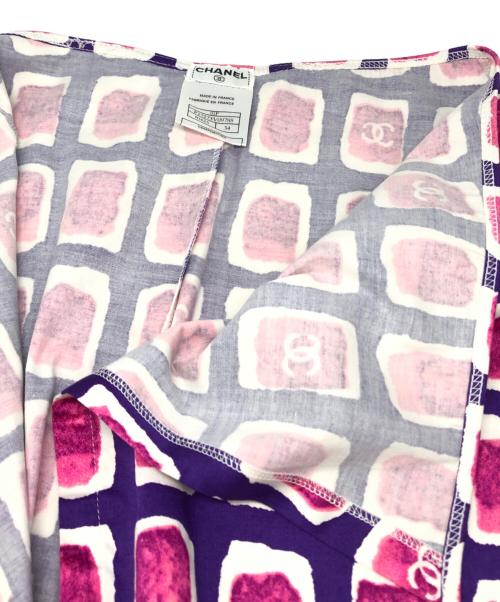 CHANEL（シャネル）CHANEL (シャネル) ココマークラップスカート パープル サイズ:34の古着・服飾アイテム
