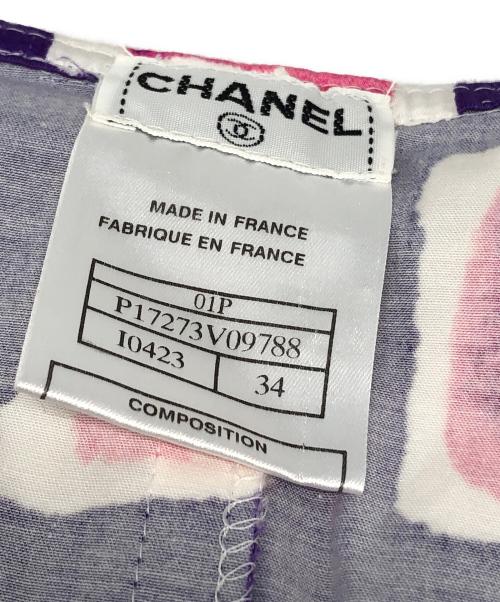 CHANEL（シャネル）CHANEL (シャネル) ココマークラップスカート パープル サイズ:34の古着・服飾アイテム