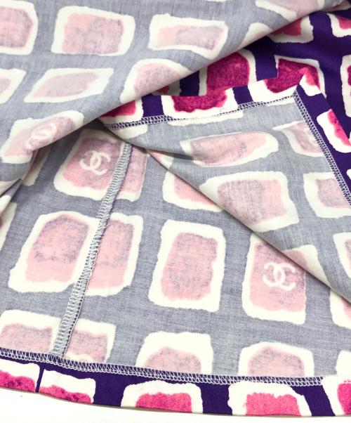 CHANEL（シャネル）CHANEL (シャネル) ココマークラップスカート パープル サイズ:34の古着・服飾アイテム