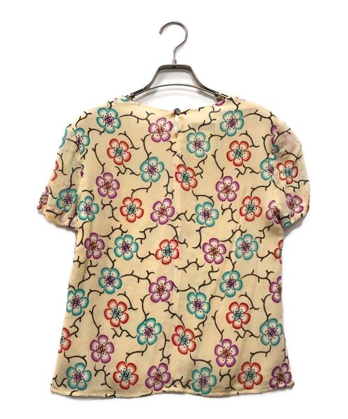 CHANEL（シャネル）CHANEL (シャネル) ココマークボタンシルクブラウス ベージュ サイズ:38の古着・服飾アイテム