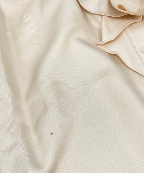 GUCCI（グッチ）GUCCI (グッチ) フリルプリーツシャツ ベージュ サイズ:44の古着・服飾アイテム
