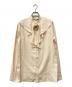 GUCCI（グッチ）の古着「フリルプリーツシャツ」｜ベージュ
