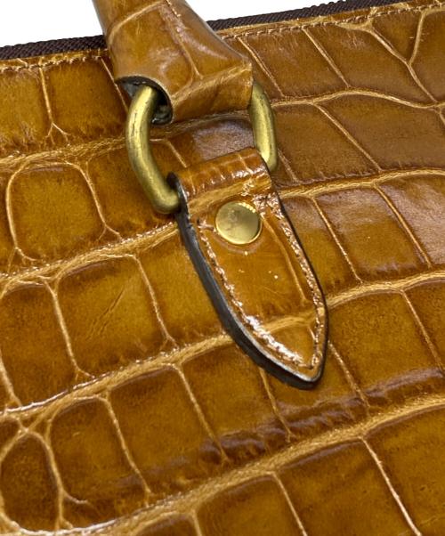 J&M DAVIDSON（ジェイ＆エム デヴィッドソン）J&M DAVIDSON (ジェイ＆エム デヴィッドソン) SIGRID クロコ型押しハンドバッグ ブラウン サイズ:下記参照の古着・服飾アイテム
