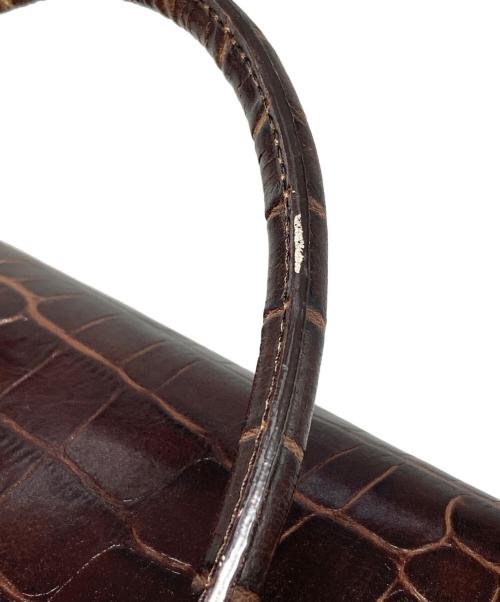 J&M DAVIDSON（ジェイ＆エム デヴィッドソン）J&M DAVIDSON (ジェイ＆エム デヴィッドソン) VIVI クロコ型押しボストンバッグ ブラウン サイズ:下記参照の古着・服飾アイテム