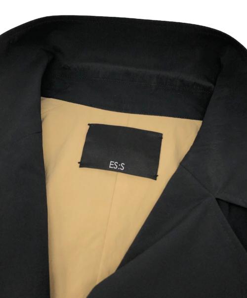 ESS（イーエスエス）ESS (イーエスエス) トレンチコート ブラック サイズ:1の古着・服飾アイテム