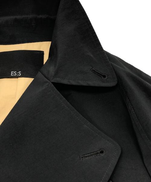 ESS（イーエスエス）ESS (イーエスエス) トレンチコート ブラック サイズ:1の古着・服飾アイテム