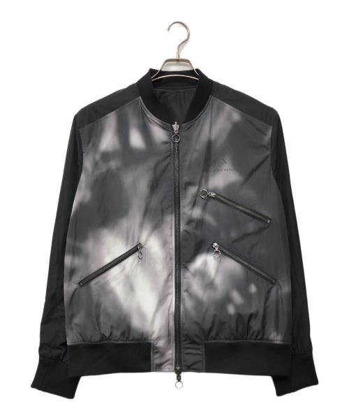 ARMANI EXCHANGE（アルマーニ エクスチェンジ）ARMANI EXCHANGE (アルマーニ エクスチェンジ) リバーシブル ジップアップポリエステルジャケット ブラック サイズ:Lの古着・服飾アイテム