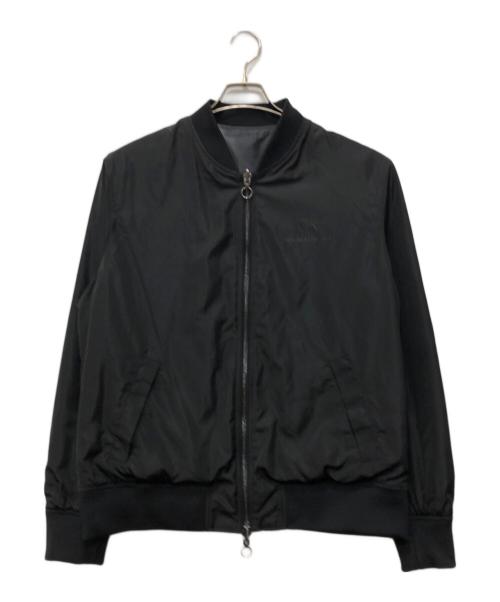 ARMANI EXCHANGE（アルマーニ エクスチェンジ）ARMANI EXCHANGE (アルマーニ エクスチェンジ) リバーシブル ジップアップポリエステルジャケット ブラック サイズ:Lの古着・服飾アイテム