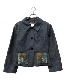 CHANEL（シャネル）の古着「スパンコールデニムジャケット」｜インディゴ