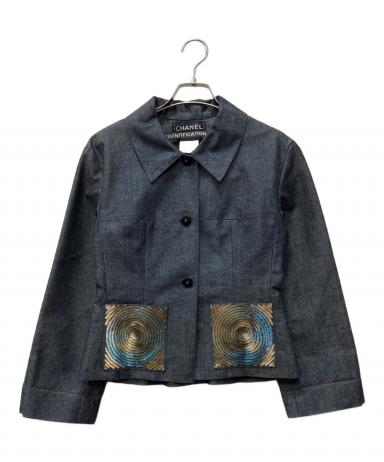 中古・古着通販】CHANEL (シャネル) スパンコールデニムジャケット
