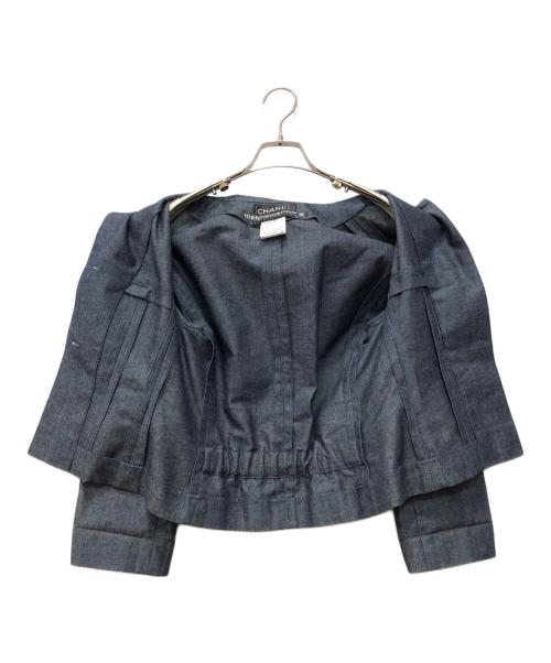 CHANEL（シャネル）CHANEL (シャネル) スパンコールデニムジャケット インディゴ サイズ:34の古着・服飾アイテム
