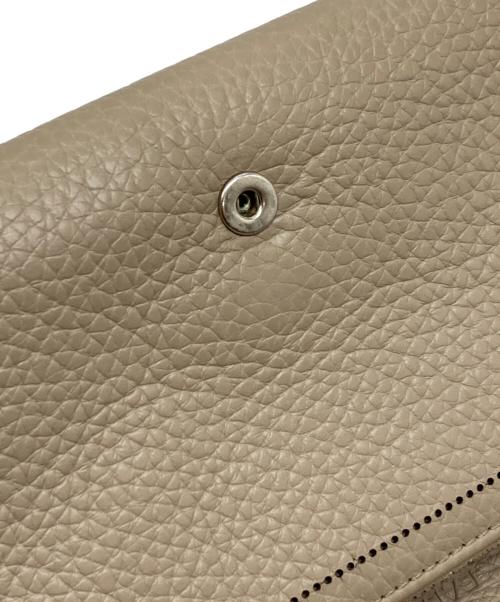 BALENCIAGA（バレンシアガ）BALENCIAGA (バレンシアガ) パンチング加工ロングウォレット ブラウン サイズ:下記参照の古着・服飾アイテム
