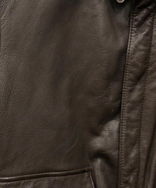 cooper（クーパー）COOPER (クーパー) A-2レザーフライトジャケット ブラウン サイズ:46Rの古着・服飾アイテム