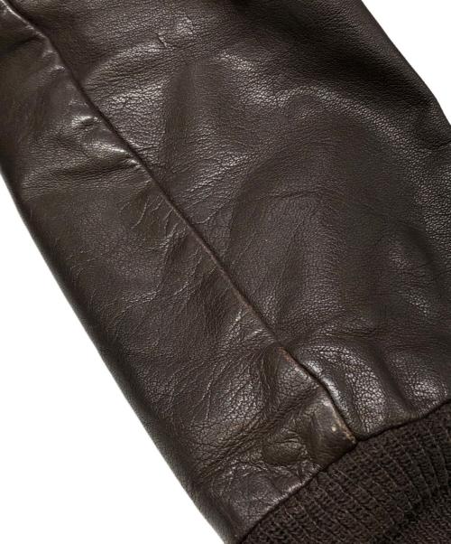 cooper（クーパー）COOPER (クーパー) A-2レザーフライトジャケット ブラウン サイズ:46Rの古着・服飾アイテム