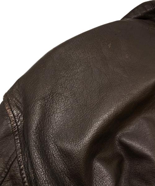 cooper（クーパー）COOPER (クーパー) A-2レザーフライトジャケット ブラウン サイズ:46Rの古着・服飾アイテム