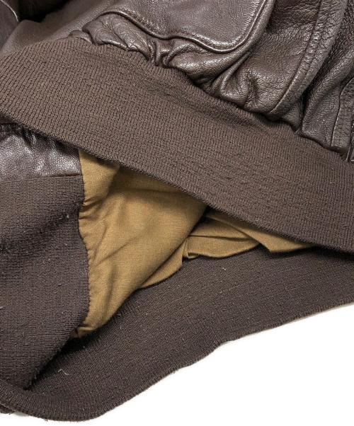 cooper（クーパー）COOPER (クーパー) A-2レザーフライトジャケット ブラウン サイズ:46Rの古着・服飾アイテム