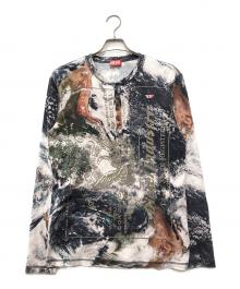 DIESEL（ディーゼル）の古着「T-BOXT-LS-Q10 ヘンリーネックプルオーバー」｜グレー