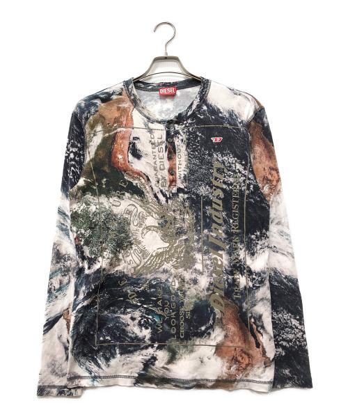DIESEL（ディーゼル）DIESEL (ディーゼル) T-BOXT-LS-Q10 ヘンリーネックプルオーバー グレー サイズ:XSの古着・服飾アイテム