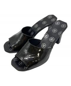 中古・古着通販】CHANEL (シャネル) キルティングサンダル ブラック